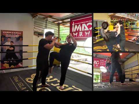 Straight-knee defence — demonstration